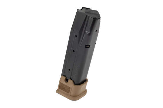 SIG Sauer P320 21 round magazine with coyote brown base plate